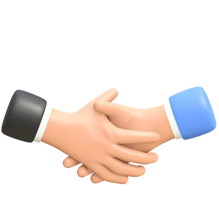 Businessman handshake 3D Illustration