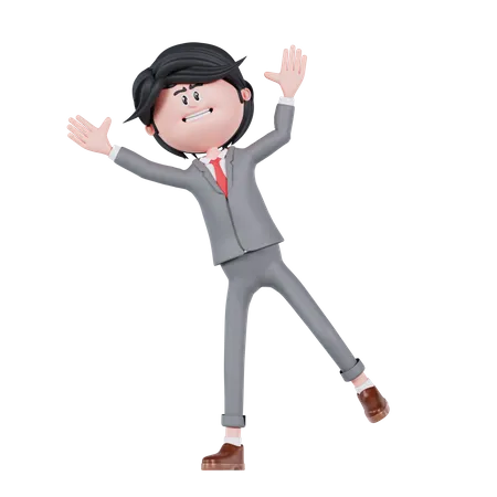 Businessman Happy  3D Illustration