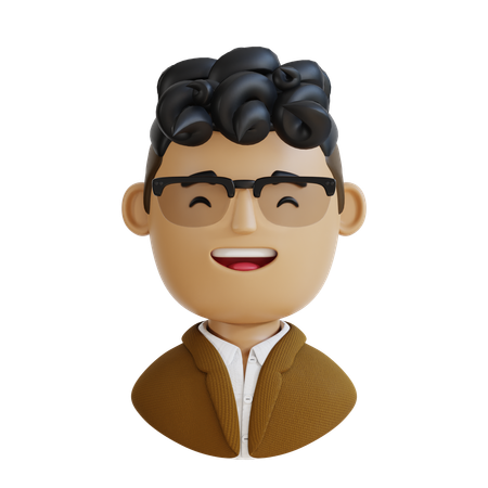 Businessman Happy Face  3D Icon
