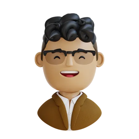 Businessman Happy Face  3D Icon