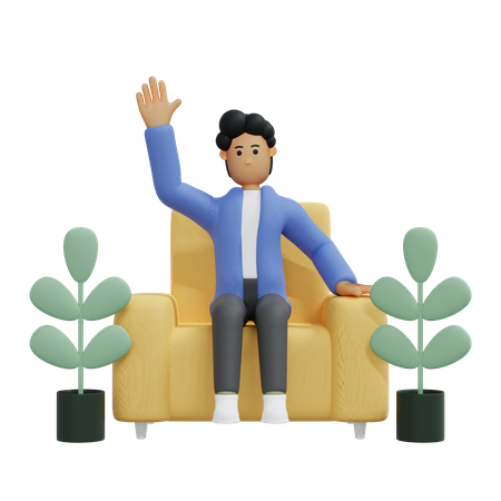 Businessman having doubt  3D Icon