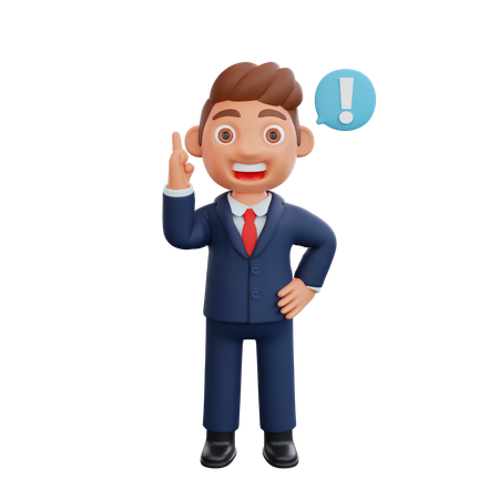 Businessman having doubt  3D Icon