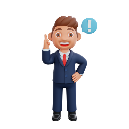 Businessman having doubt  3D Illustration