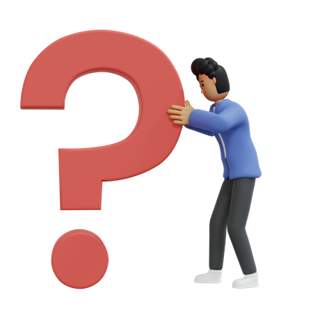 Businessman having question  3D Icon