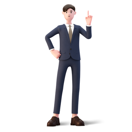 Businessman having question 3D Illustration