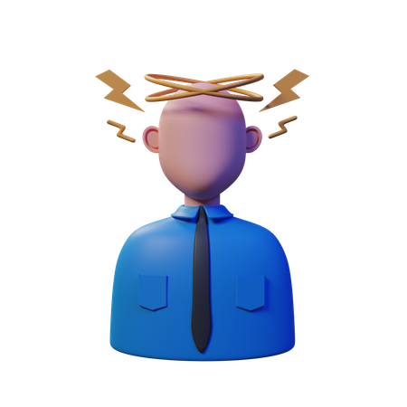 Businessman Headache  3D Illustration