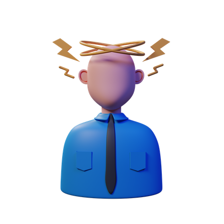 Businessman Headache 3D Illustration