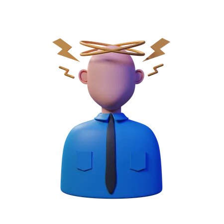 Businessman Headache  3D Illustration