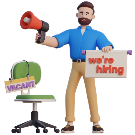 Businessman Hiring  3D Illustration