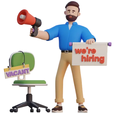 Businessman Hiring  3D Illustration