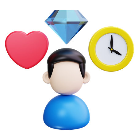 Businessman hobbies  3D Icon