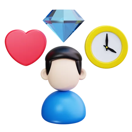 Businessman hobbies  3D Icon