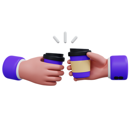 Businessman Holding A Coffee  3D Icon