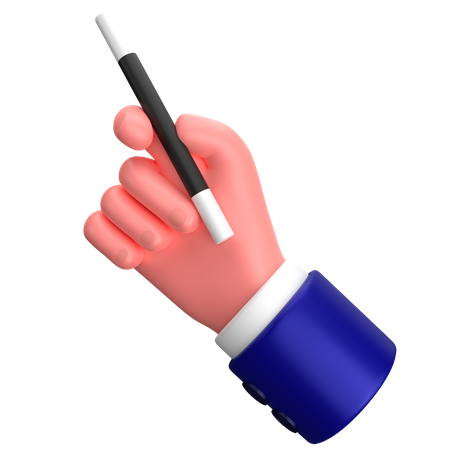 Businessman holding a magic wand gesture  3D Icon