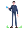 Businessman holding coffee cup