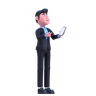free 3d standing man holding phone 