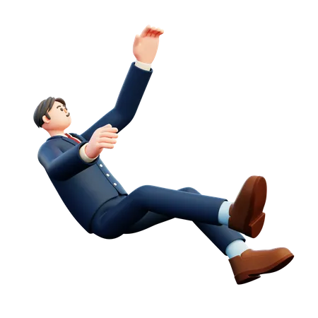 Businessman In Air  3D Illustration