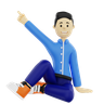 sitting businessman emoji 3d