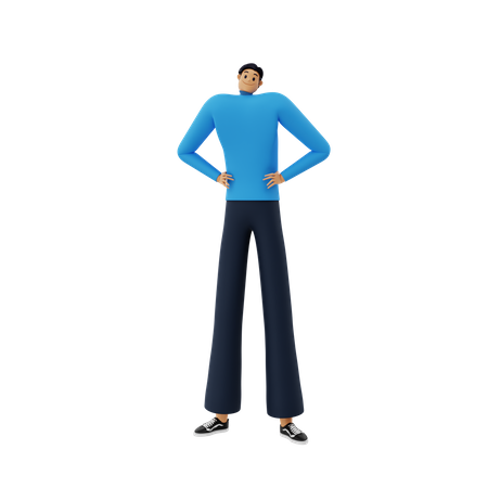 Businessman in standing  3D Illustration