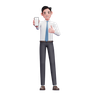 3d businessman wearing blue tie emoji