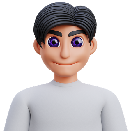 Businessman in white tshirt  3D Icon