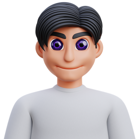 Businessman in white tshirt  3D Icon