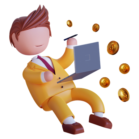 Businessman investing money 3D Icon
