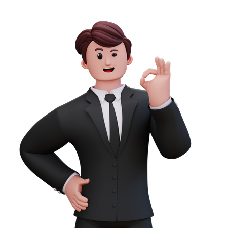 Businessman Is Appraising  3D Icon