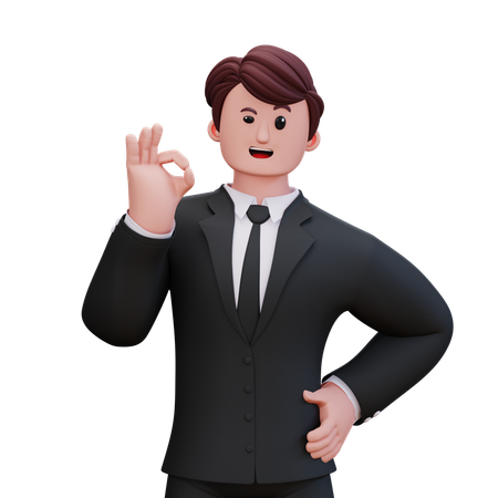 Businessman Is Appreciating  3D Icon
