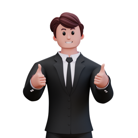 Businessman Is Asking Questions  3D Icon