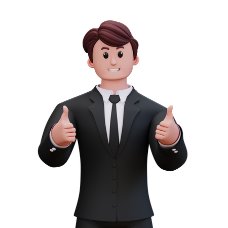 Businessman Is Asking Questions  3D Illustration