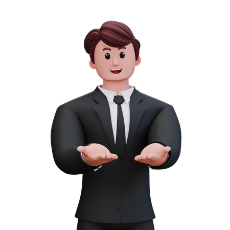 Businessman Is Explaining  3D Icon