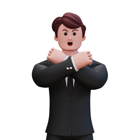 Businessman Is Fighting  3D Icon