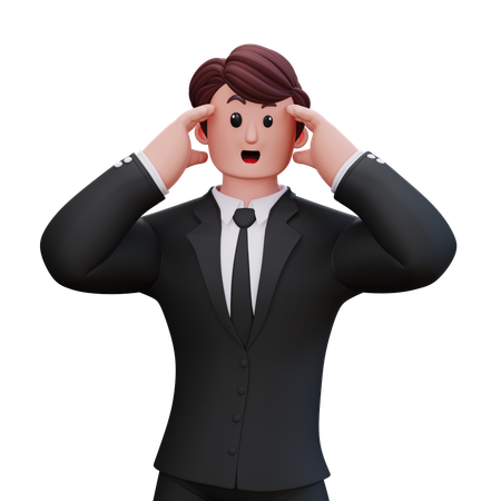 Businessman Is Frustrated  3D Illustration
