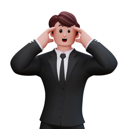 Businessman Is Frustrated  3D Illustration