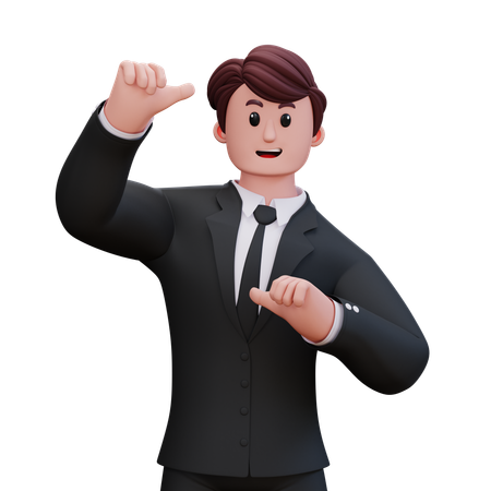 Businessman Is Happy  3D Illustration
