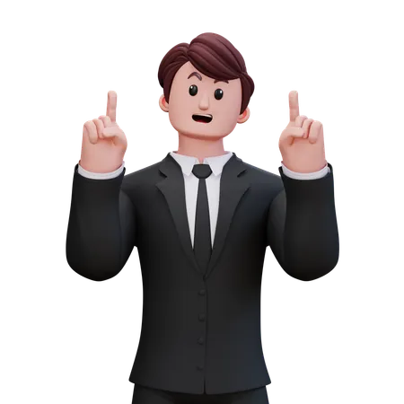 Businessman Is Happy  3D Illustration