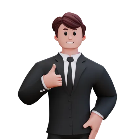 Businessman Is Motivating  3D Illustration