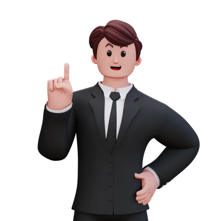 Businessman Is Motivating  3D Illustration