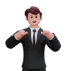Businessman Is Pointing Towards Himself