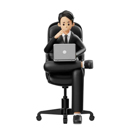 Businessman Is Shocked  3D Illustration