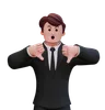 Businessman Is Showing Thumb Down