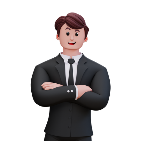 Businessman Is Standing With Confidence  3D Illustration