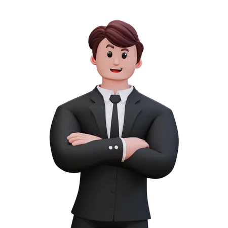Businessman Is Standing With Confidence  3D Illustration