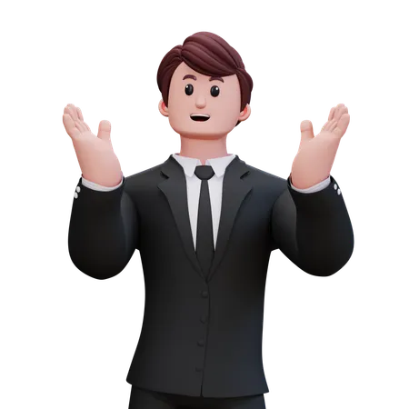 Businessman Is Upset  3D Illustration