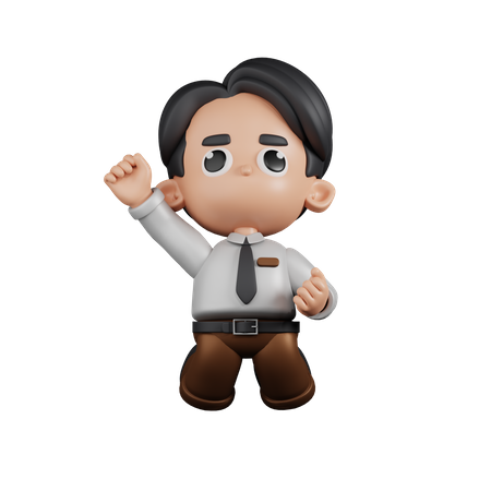 Businessman Jumping In The Air  3D Icon