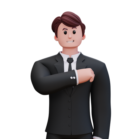 Businessman Keep It Up  3D Illustration