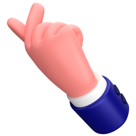 Businessman korean love finger hand gesture sign  3D Icon