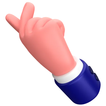 Businessman korean love finger hand gesture sign  3D Icon