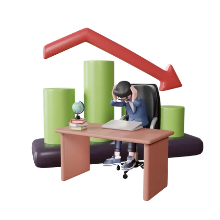 Businessman Loss  3D Illustration